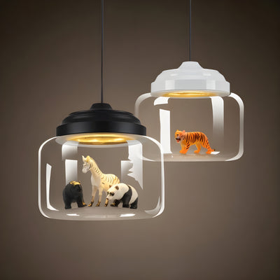 GlassyGleam Light - Moderne Zoo Glas Pendelleuchte