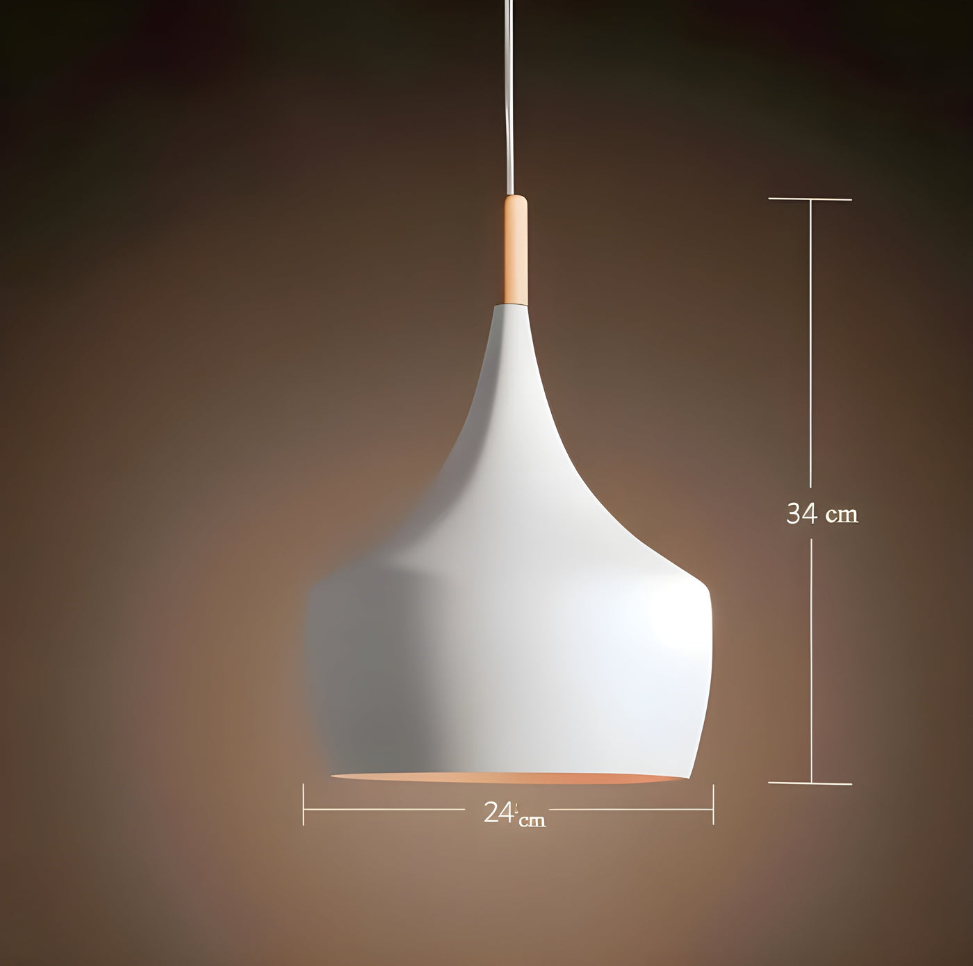 WhiteGlow Light - Moderne weiße LED-Pendelleuchte