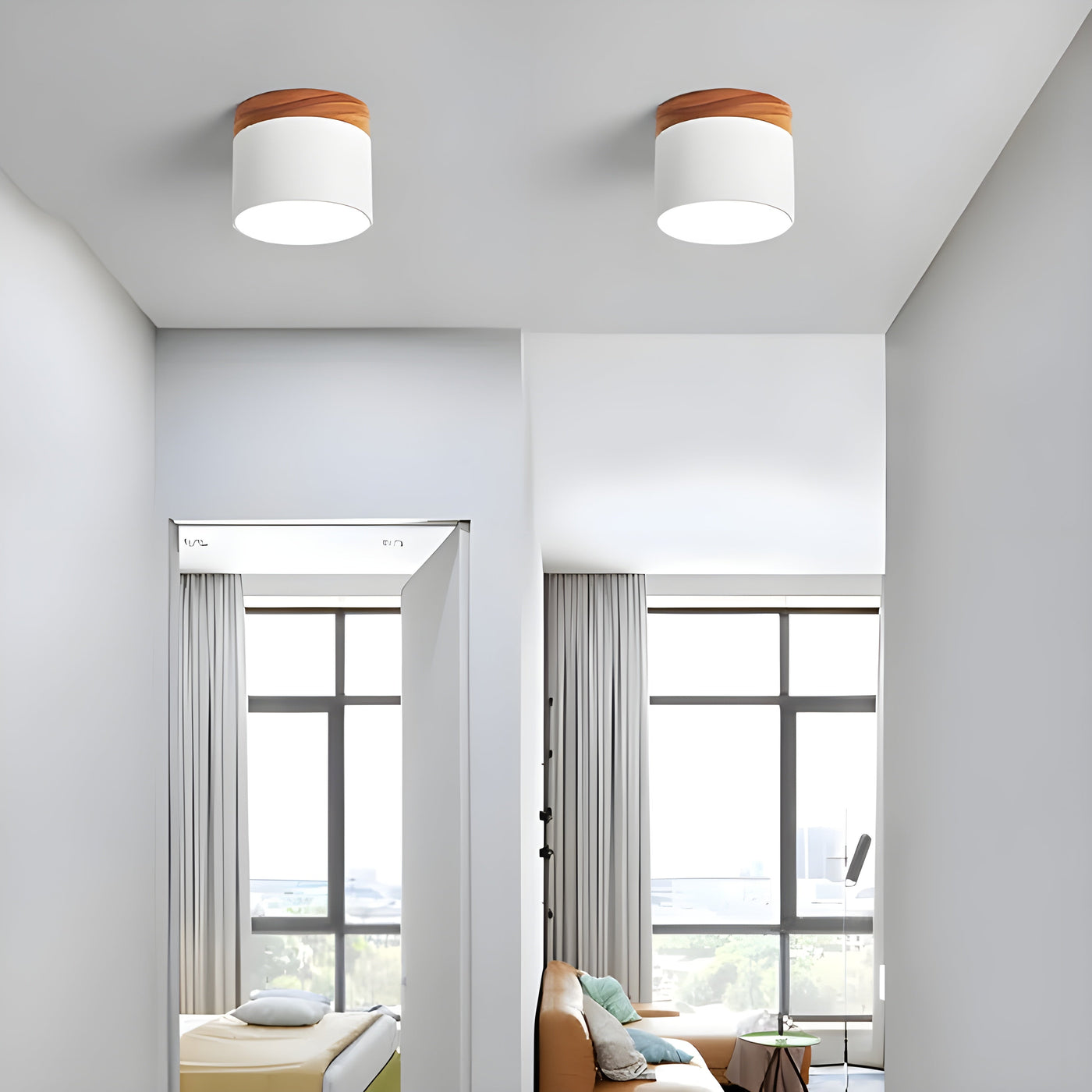 TimberBeam Light - Vintage LED-Zylinder-Deckenleuchte