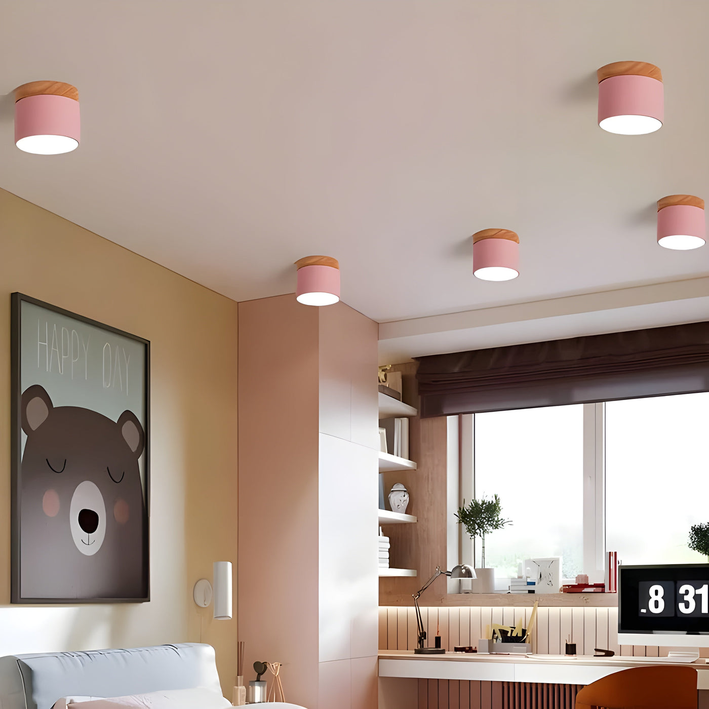 TimberBeam Light - Vintage LED-Zylinder-Deckenleuchte