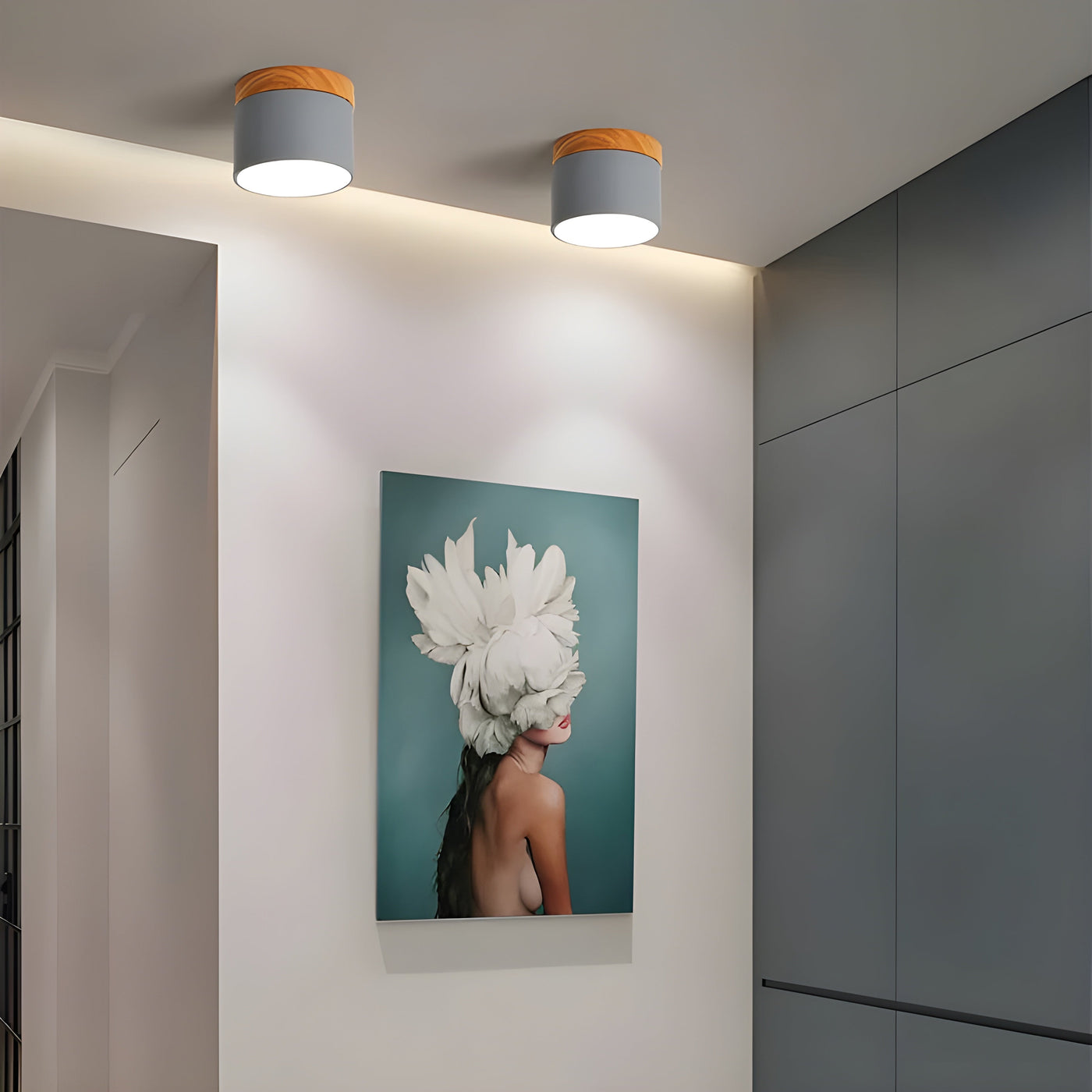 TimberBeam Light - Vintage LED-Zylinder-Deckenleuchte