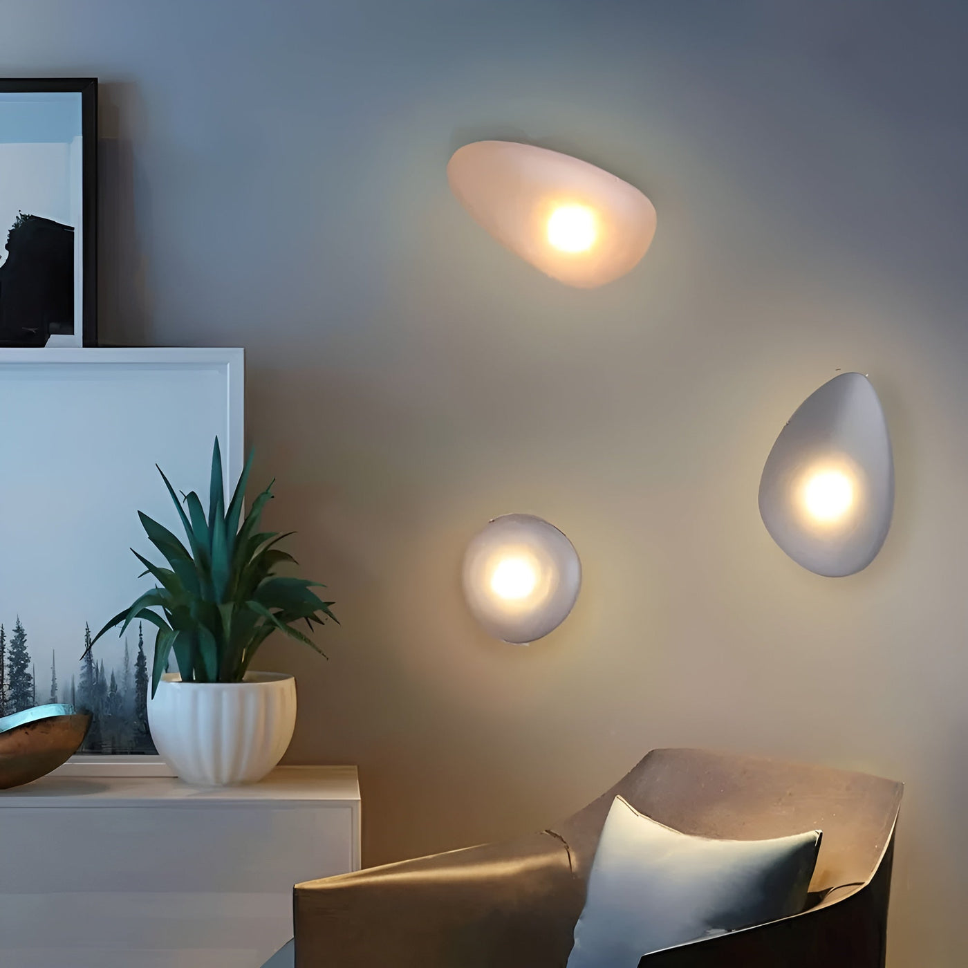 LumePebble Light – Nordische Kieselstein-Style LED-Wandleuchte