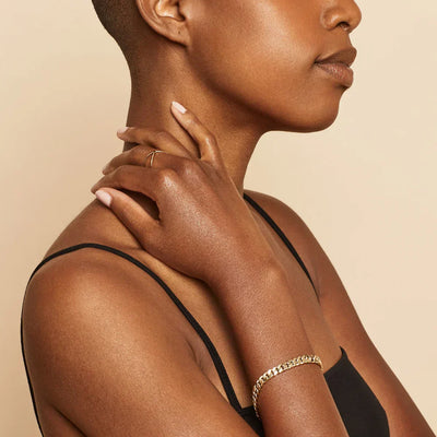 Estate Cuban Armband | Gold