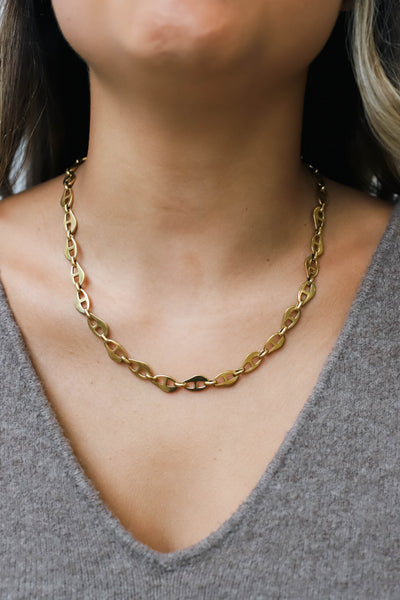 Moderne Goldene Halskette Für Frauen