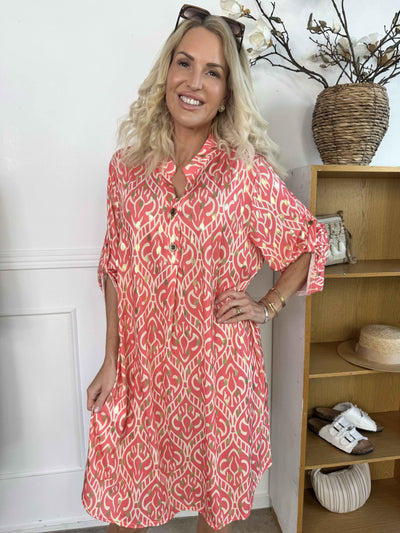 Umbrienne | Boho Maxikleid mit Goldakzenten