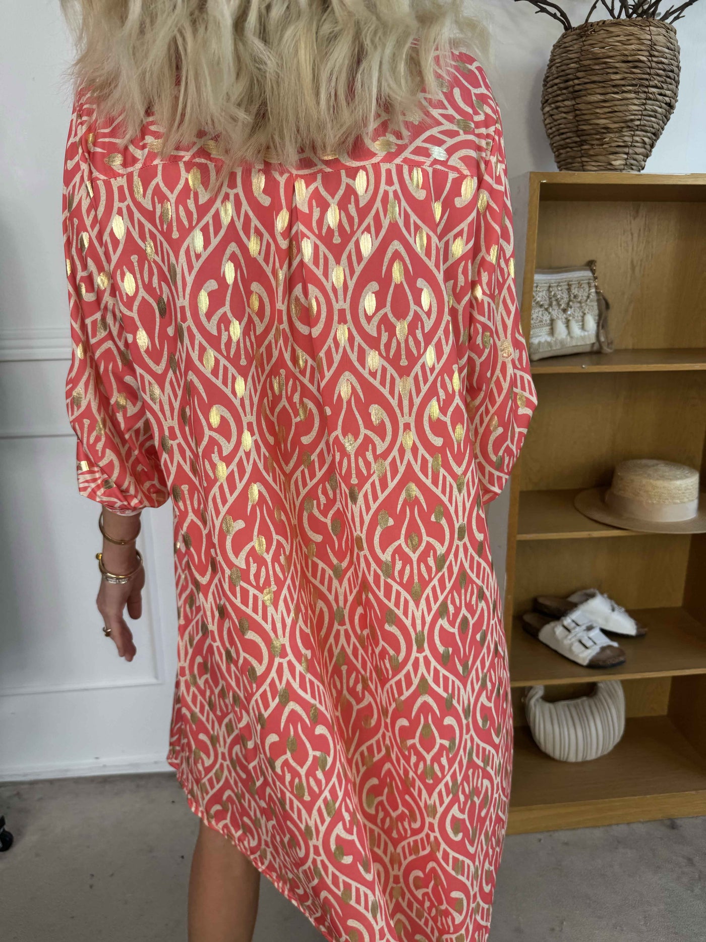 Umbrienne | Boho Maxikleid mit Goldakzenten