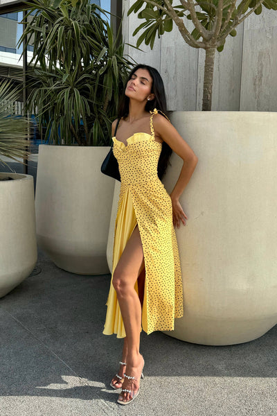 Stefania - Langes Maxikleid mit V-Ausschnitt