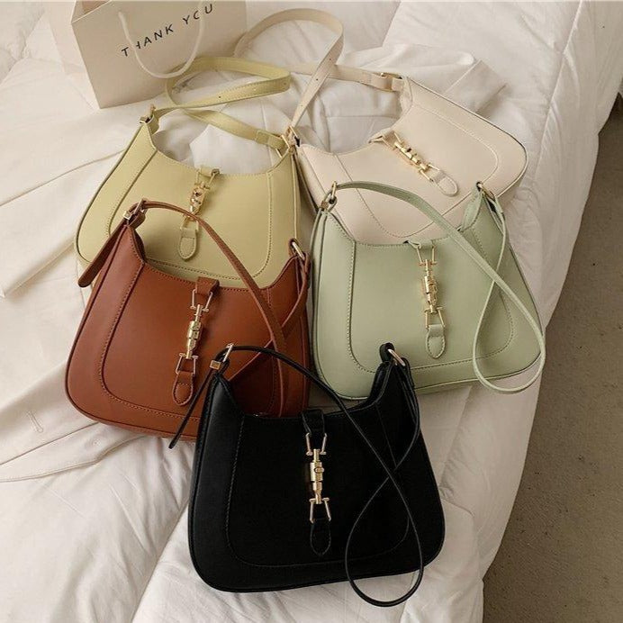 Vintage Schultertasche Damen – Vegan Leder & Retro Look