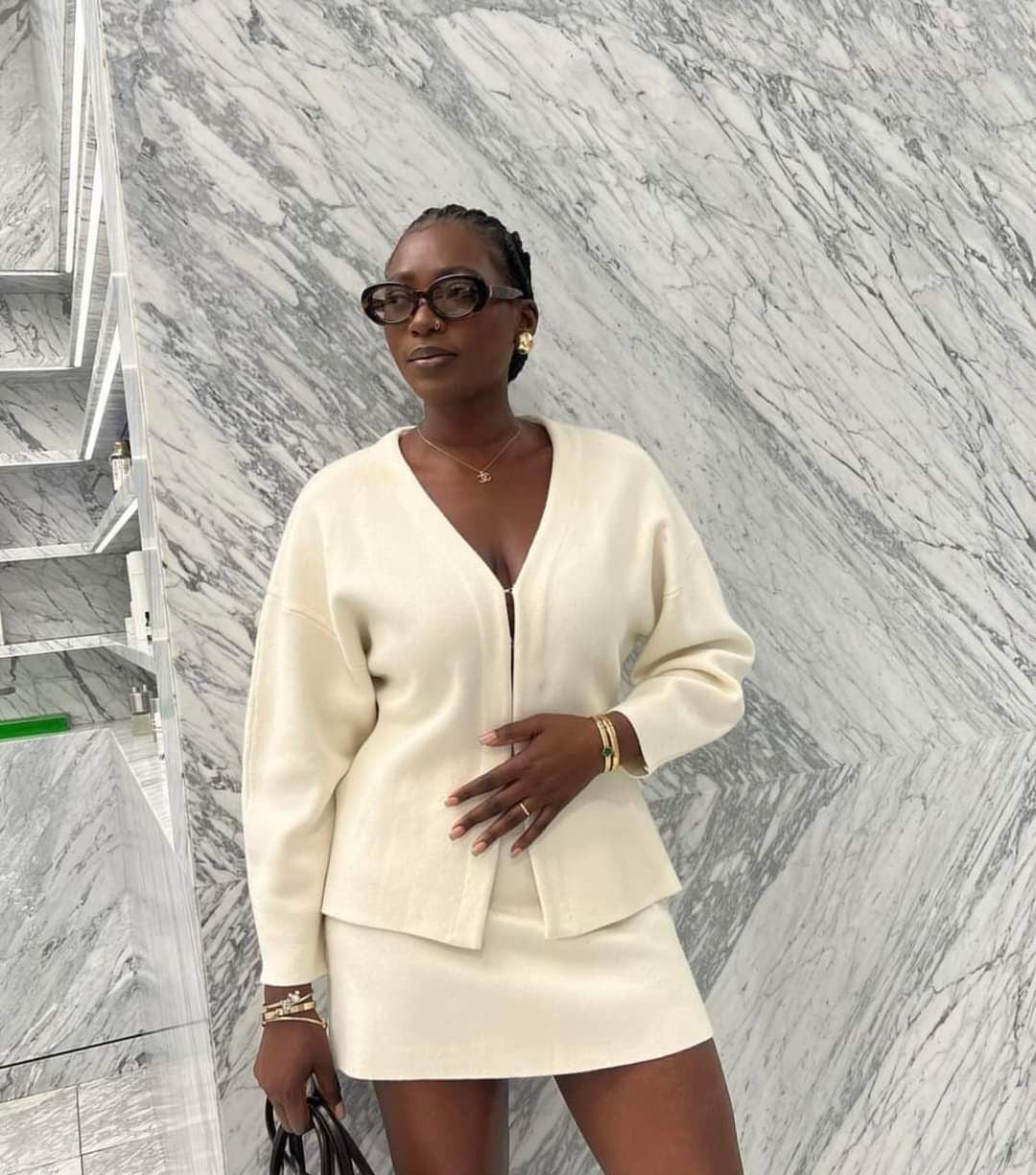 Susanne | Elegantes Zweiteiler-Set mit Bluse & Minirock