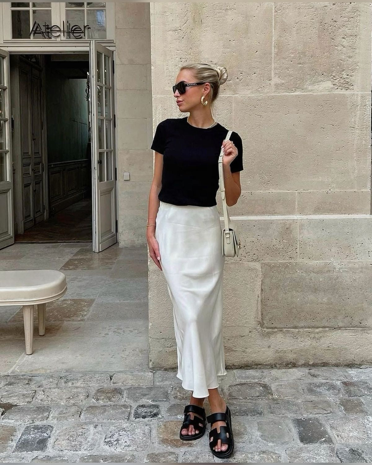 Julia | Satin-Maxirock für Damen