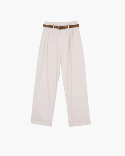 Ava | Plissiert High-Waist Baggy-Hosen mit Gürtel