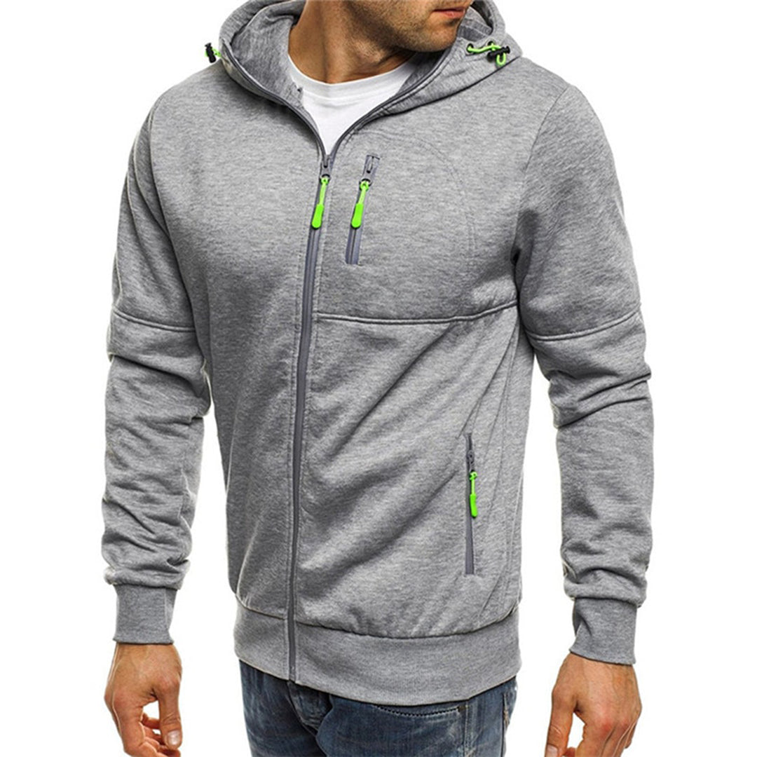 Zip Up Jacke mit Kapuze für Männer