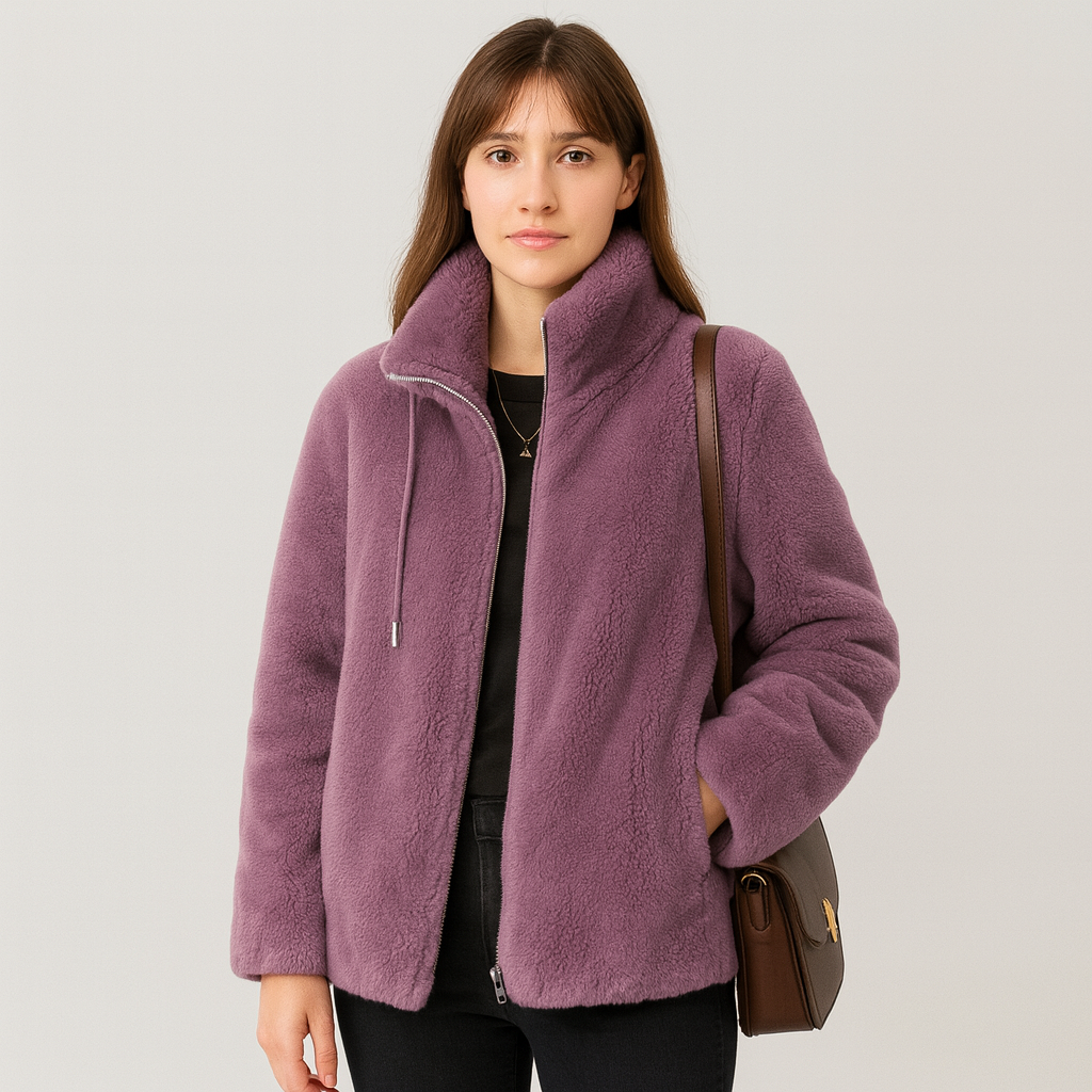 Jackie | Kuschelige, übergroße Teddy-Langjacke