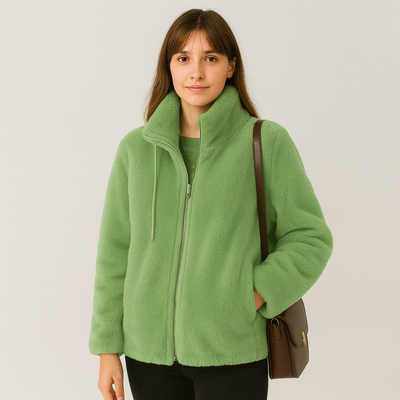 Jackie | Kuschelige, übergroße Teddy-Langjacke