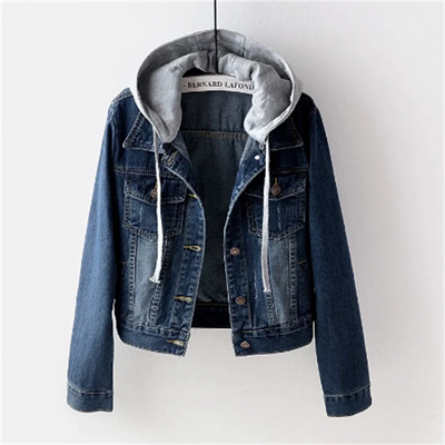 Denim-Jacke mit Kapuze für Frauen
