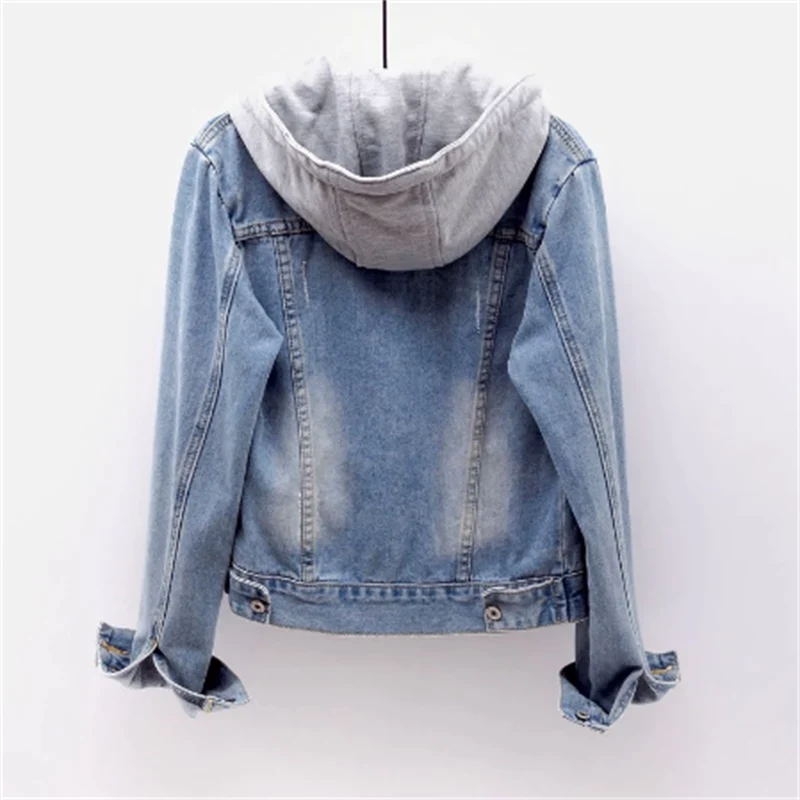 Denim-Jacke mit Kapuze für Frauen