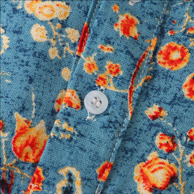 Jakob - Verspieltes Kurzarmhemd mit Vintage-Blumenmuster