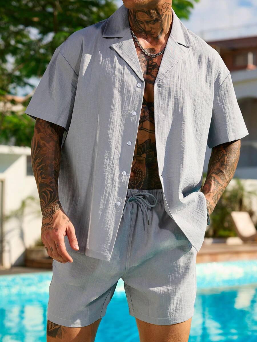 Jannik – Herren Urlaubsoutfit Kurzarm Und Shorts Lässig Modern