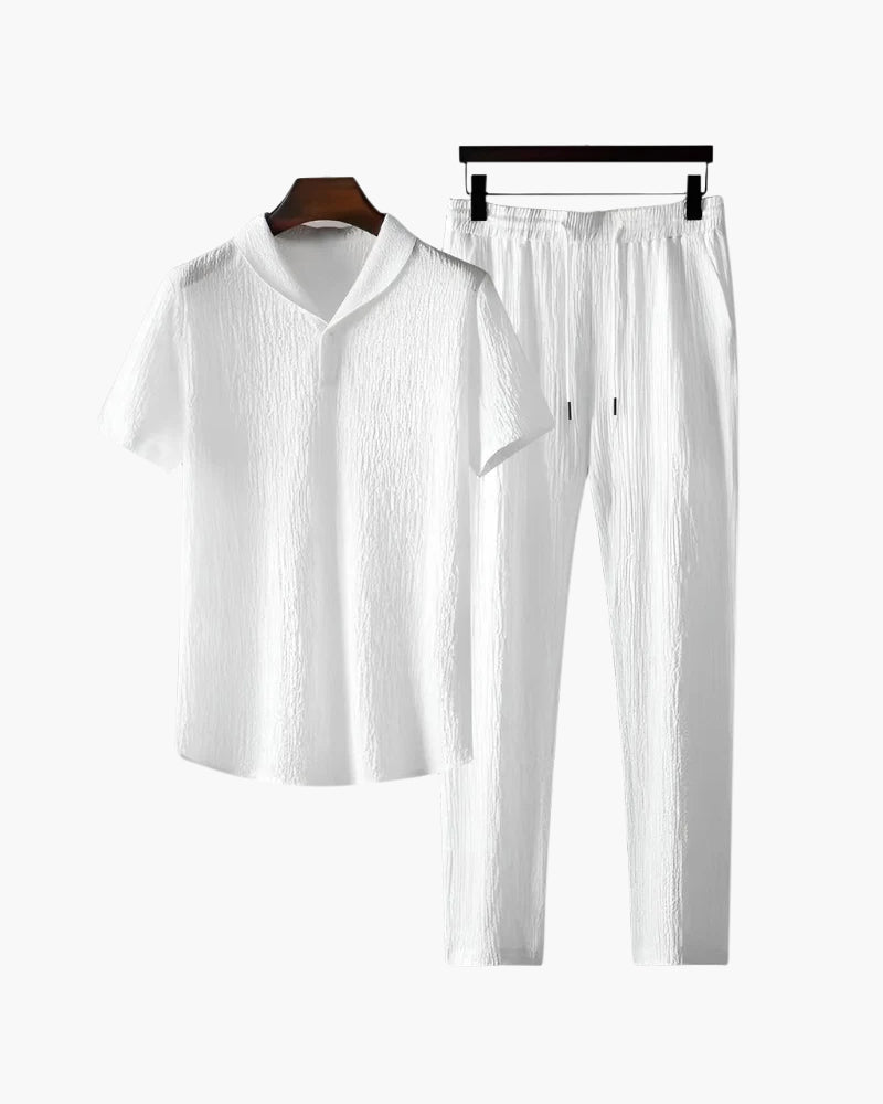 Jared - Herren-Zweiteiler-Set Kurzarmshirt & Hose Sommer-Set