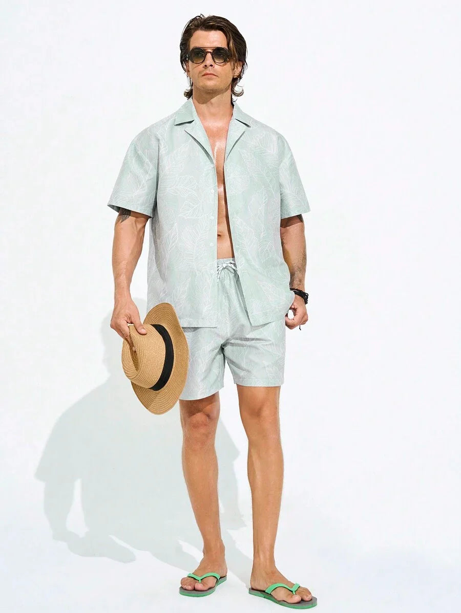 Julius – Strand Outfit Herren Kurzarmshirt Und Shorts Set