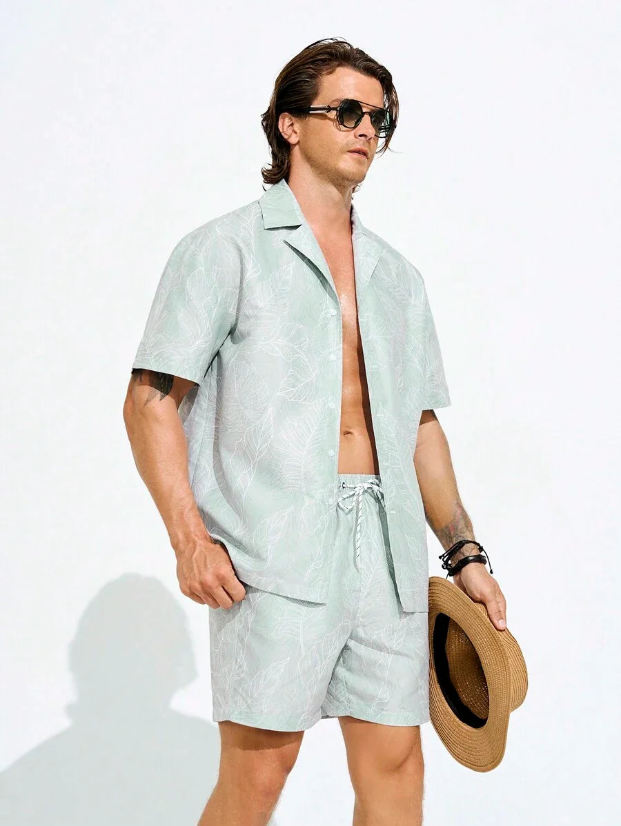 Julius – Strand Outfit Herren Kurzarmshirt Und Shorts Set