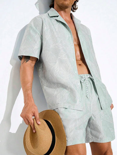 Julius – Strand Outfit Herren Kurzarmshirt Und Shorts Set