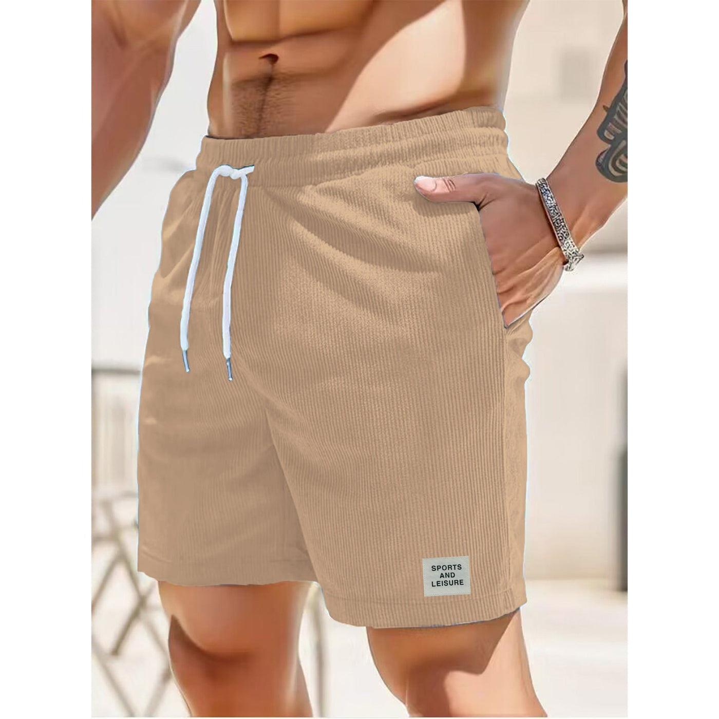 Leandro - Herren Gestreifte Shorts
