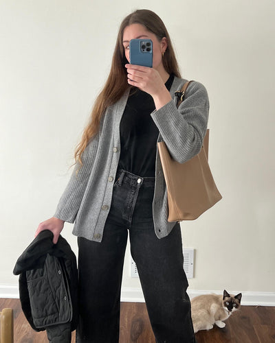 Damen Gerippt Knopf Daunen Strickjacke | Übergröße