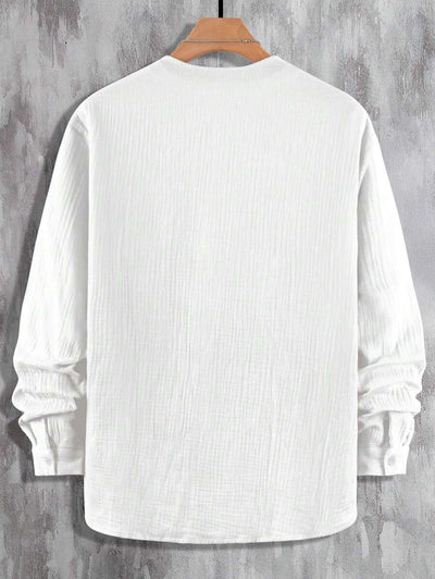 Kevin – Herren Einfarbiges Kurzarmhemd Mit Knopfleiste Basic