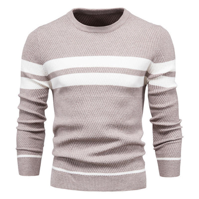 Klassischer Streifenpullover mit Elegantem Rundhalsausschnitt