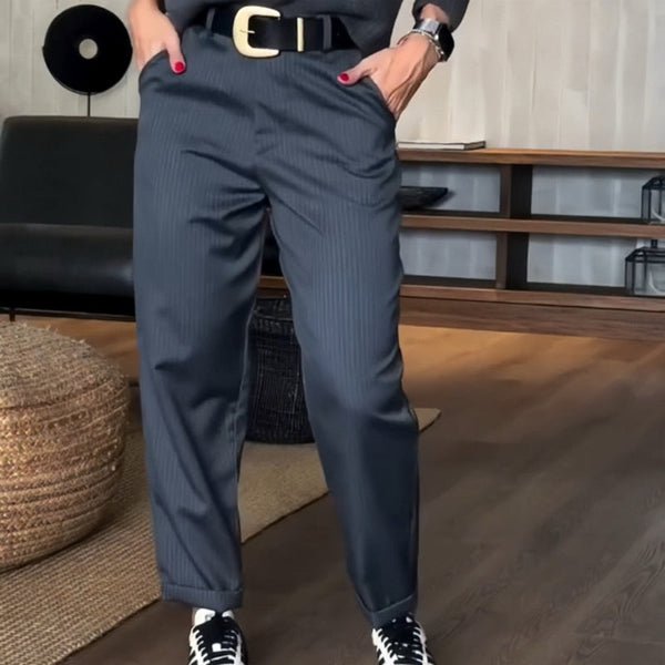 Gestreifte Business Anzughose