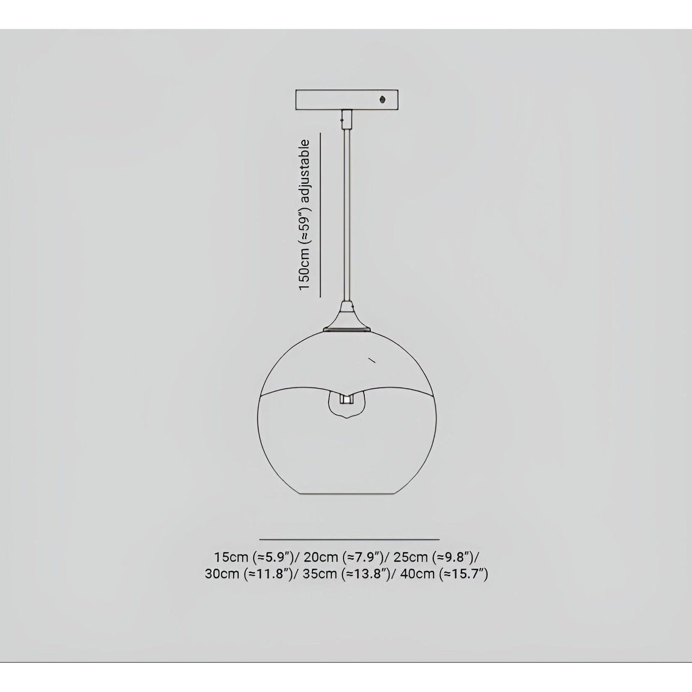 AuraDome Light - Moderne kugelförmige Pendelleuchte