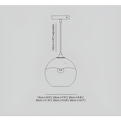 AuraDome Light - Moderne kugelförmige Pendelleuchte