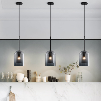 LuxeBeam Light - Moderne Pendelleuchte aus doppeltem Glas