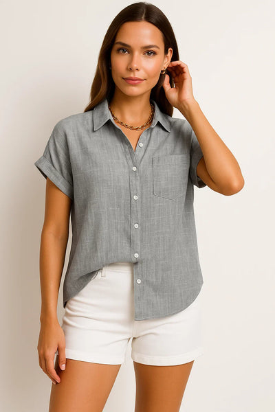 Leichte Kurzarmbluse Damen