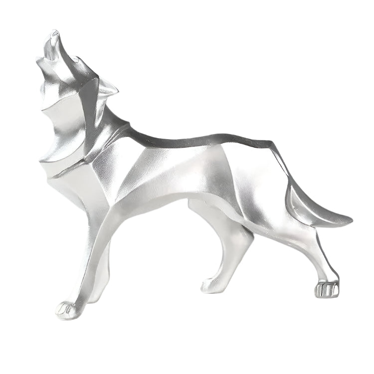 LupoForm – Geometrische Ulvenstatue mit scharfkantigem Design für moderne Räume