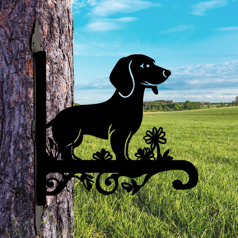 Dachshund Metall Pflanzenständer zum Hängen