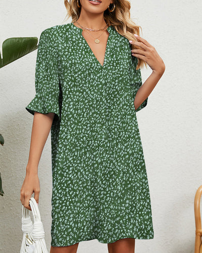 Marguerite- Geblümtes Sommer Kleid für Frauen