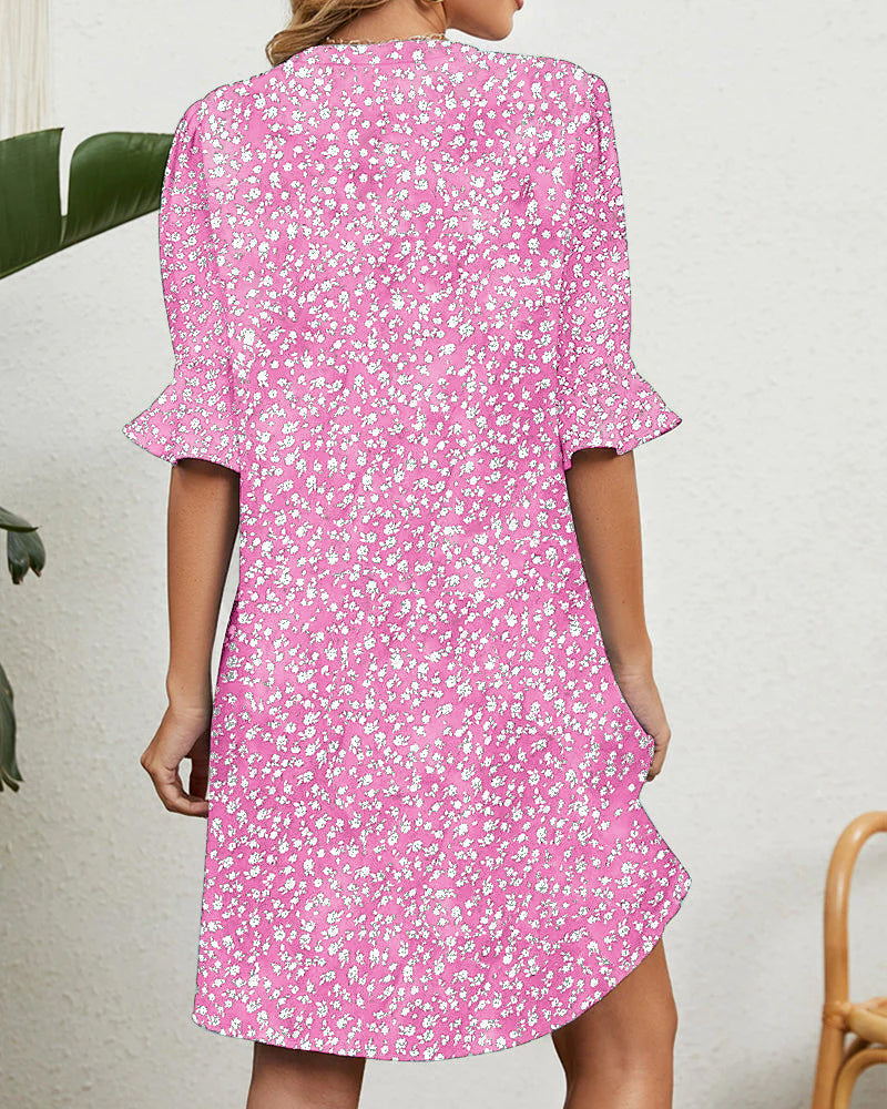 Marguerite- Geblümtes Sommer Kleid für Frauen