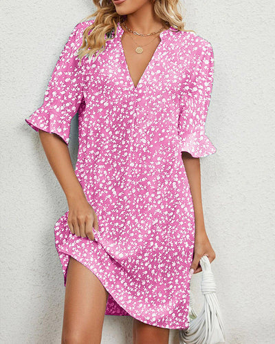 Marguerite- Geblümtes Sommer Kleid für Frauen