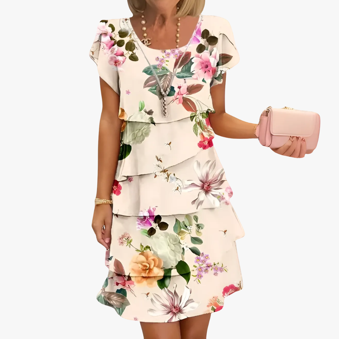 Marika - Elegantes Damen Maxikleid mit Blumenmuster