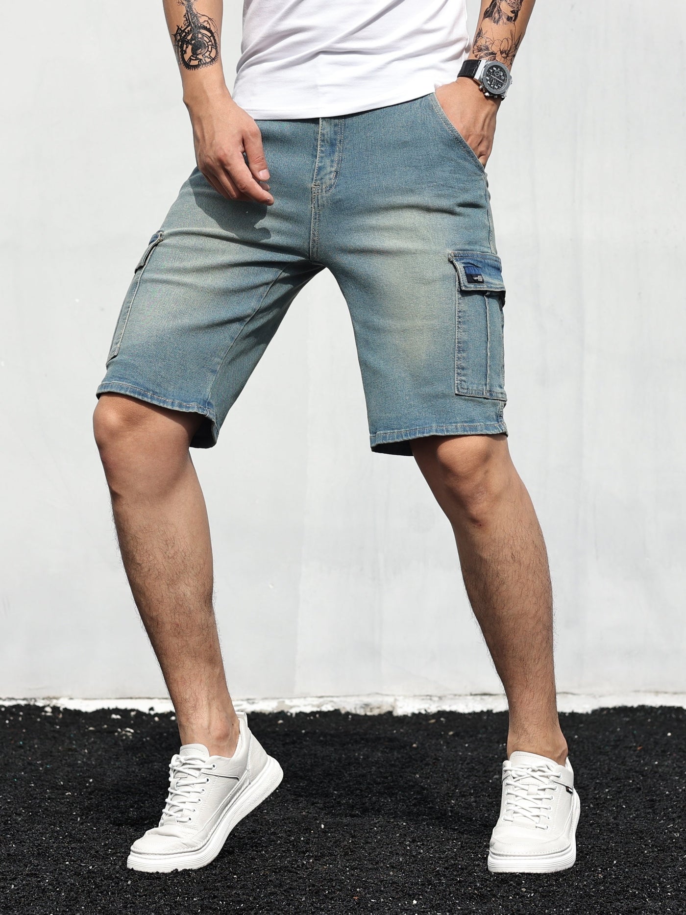 Marlon - Herren Cargo Denim Shorts
