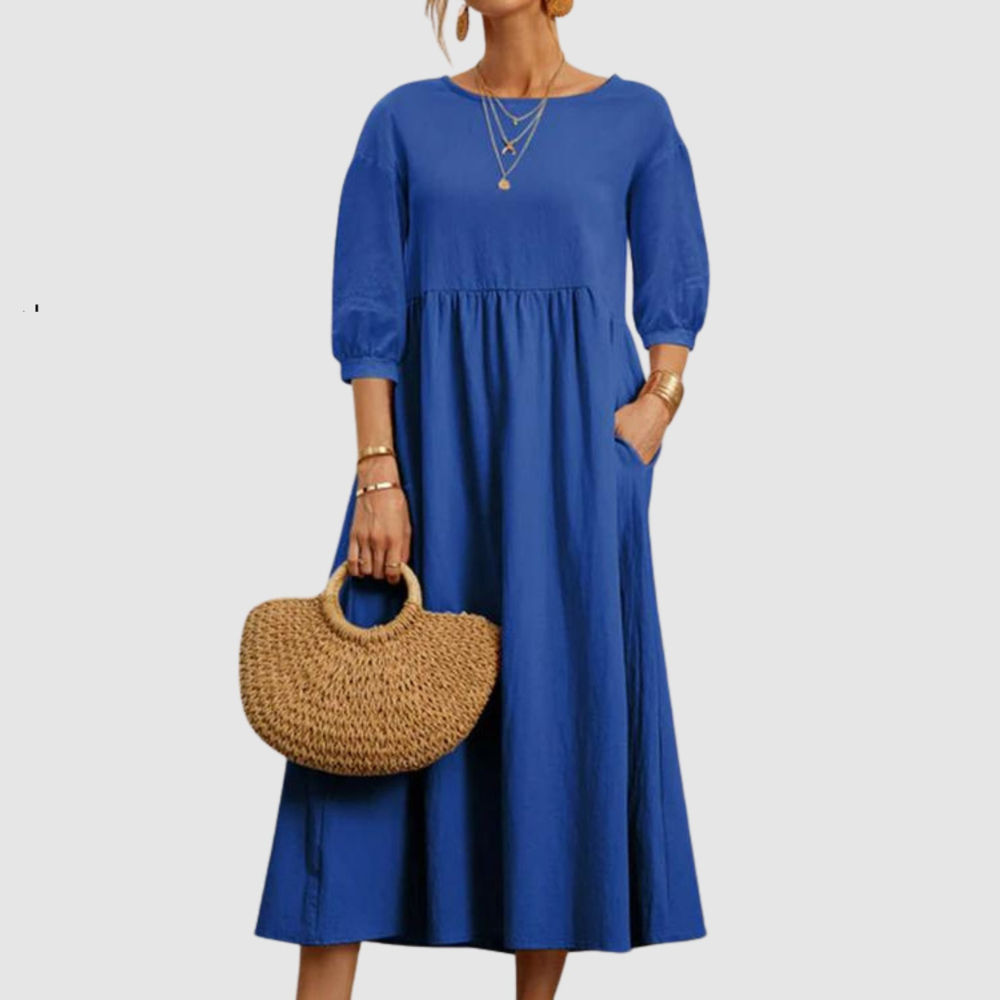 Mirela- Sommerkleid mit Laternenärmel für Frauen