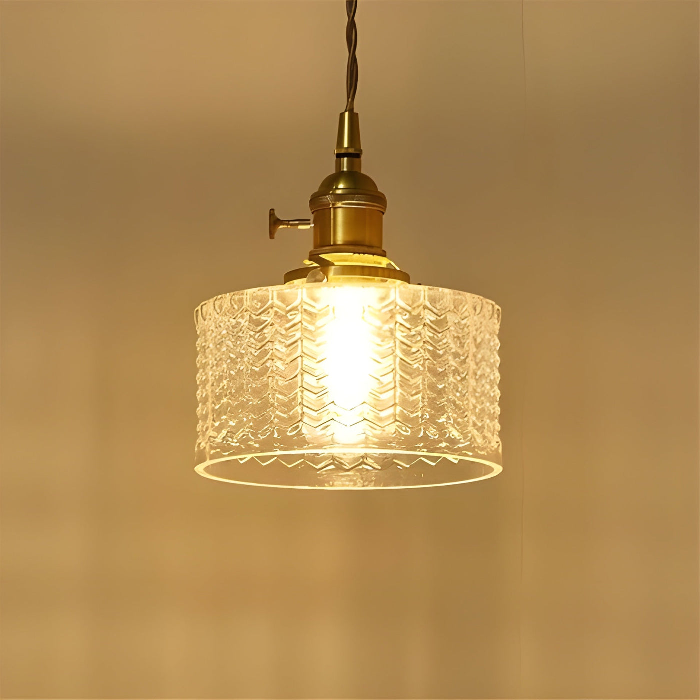 CrystalWave Light – Retro Kurze Zylinder LED Pendelleuchte