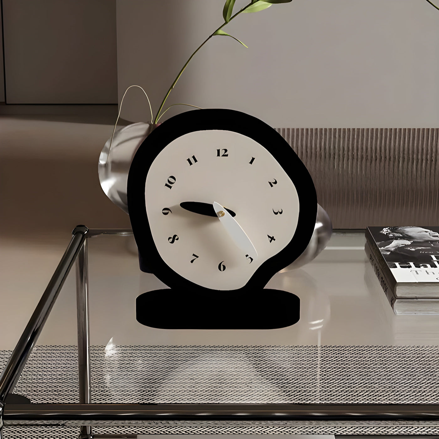 WhisperTime Clock - Wabi-Sabi Stumme Tischuhr