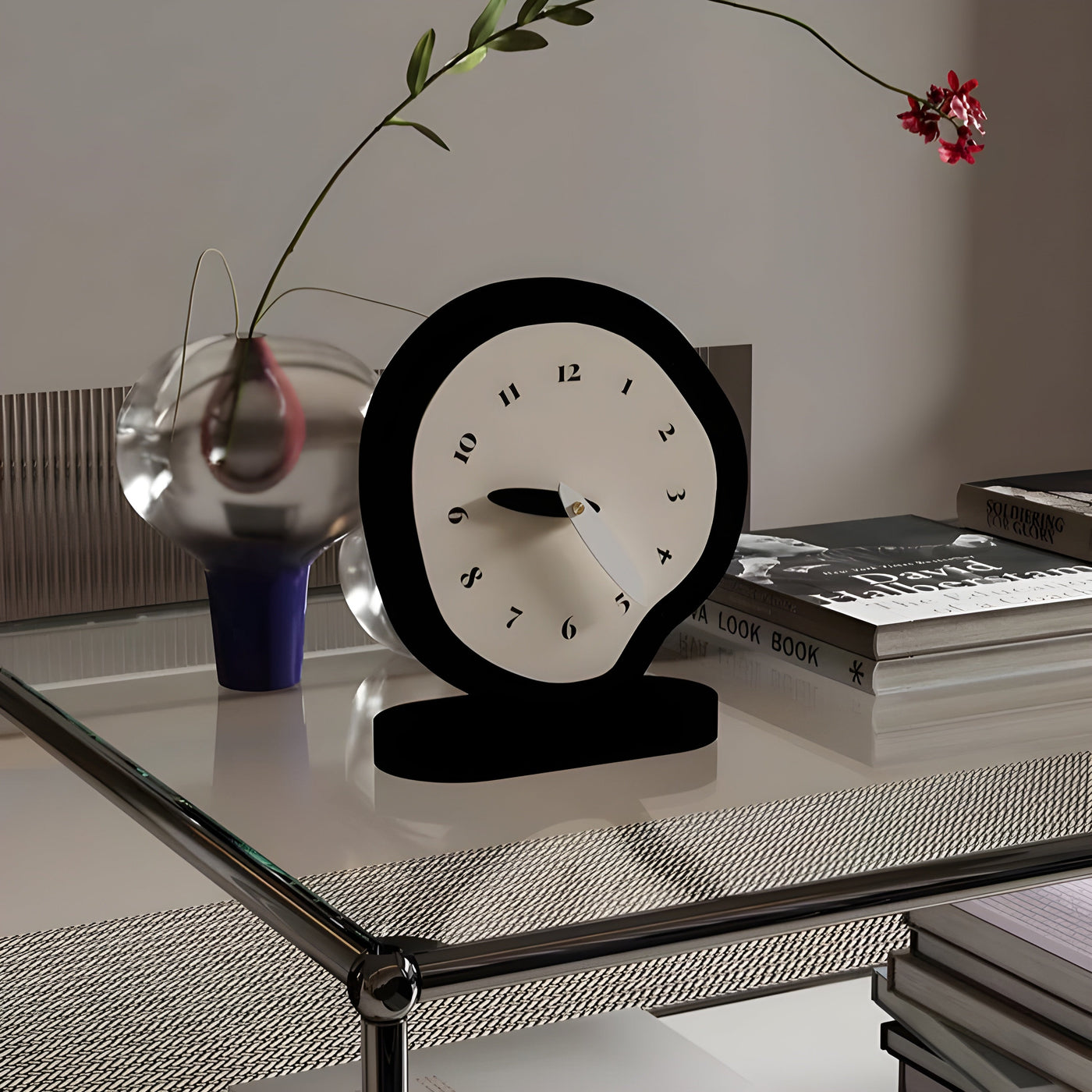 WhisperTime Clock - Wabi-Sabi Stumme Tischuhr