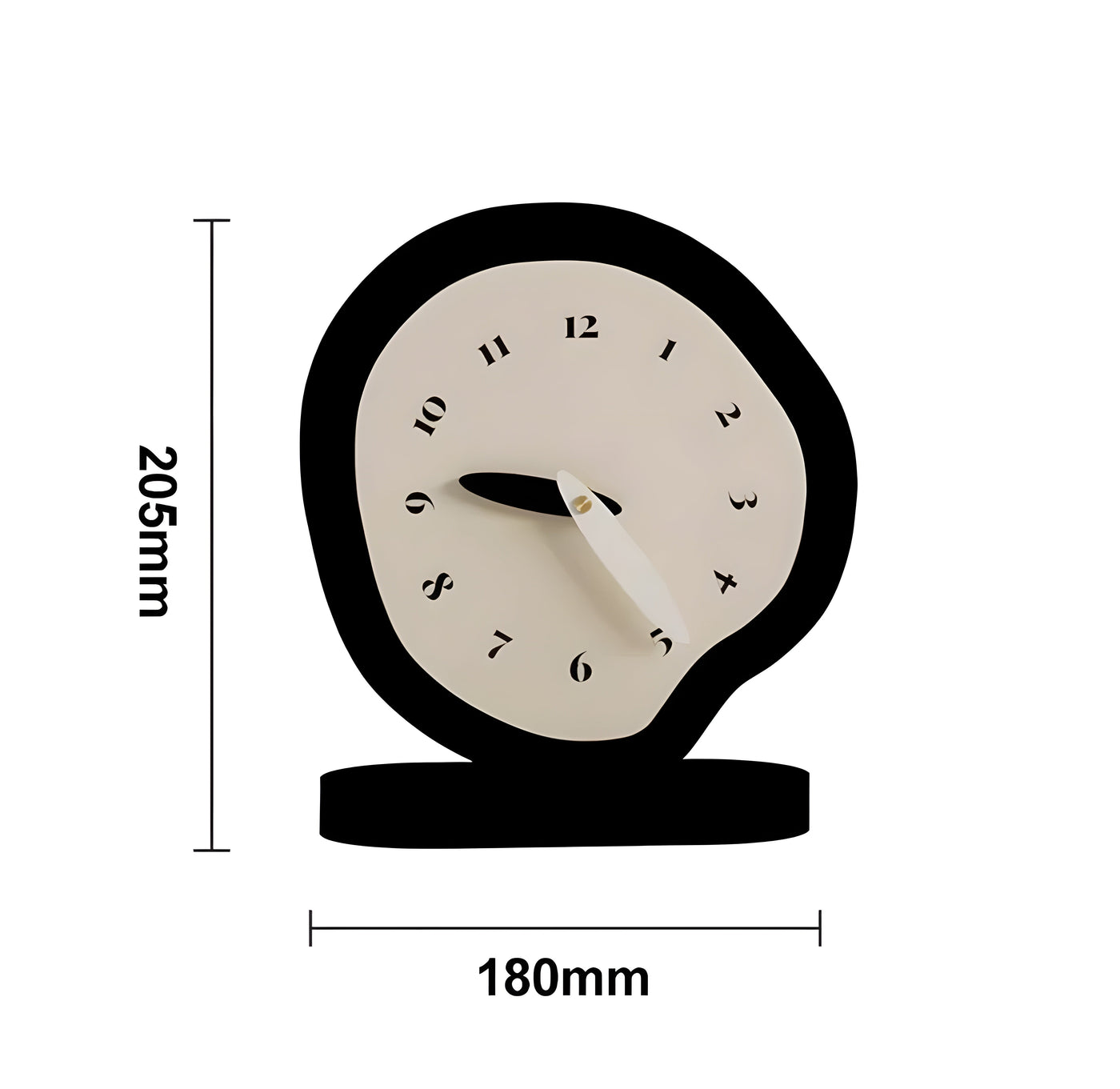 WhisperTime Clock - Wabi-Sabi Stumme Tischuhr