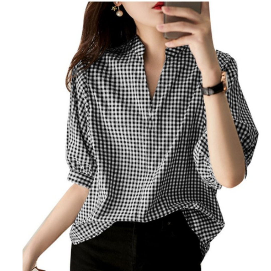 Nicole - Oktoberfest-Bluse mit V-Ausschnitt für Damen