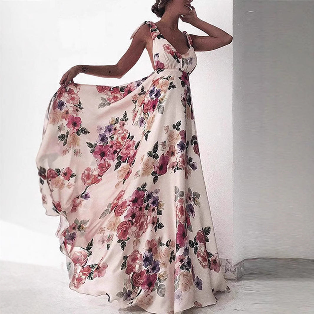 Asa - Kleid für Frauen A-Linie Blumenprint, ärmellos und rückenfrei