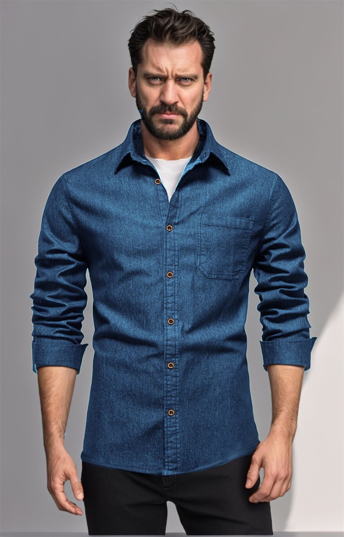 Herren Denim Hemd Aliams